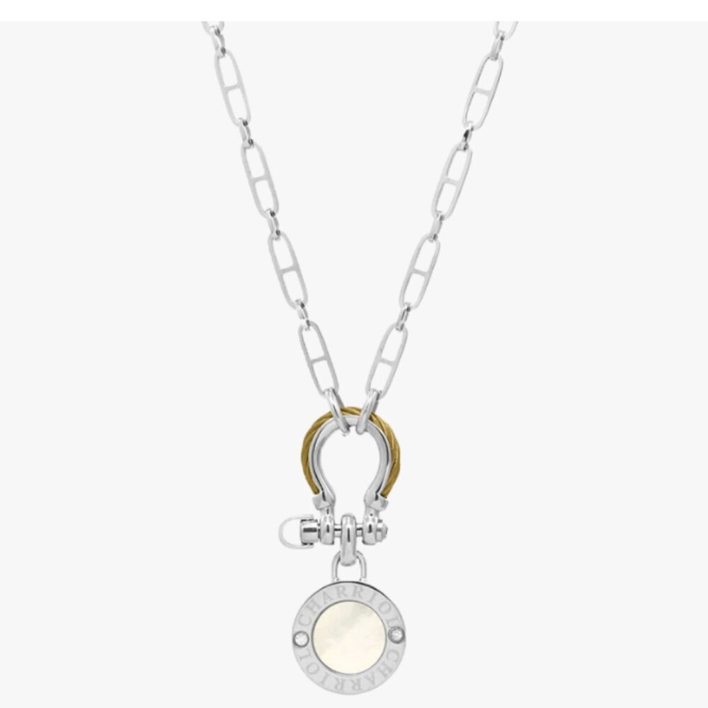 St. Tropez Mariner Shackle & Coin Necklace from Charriol